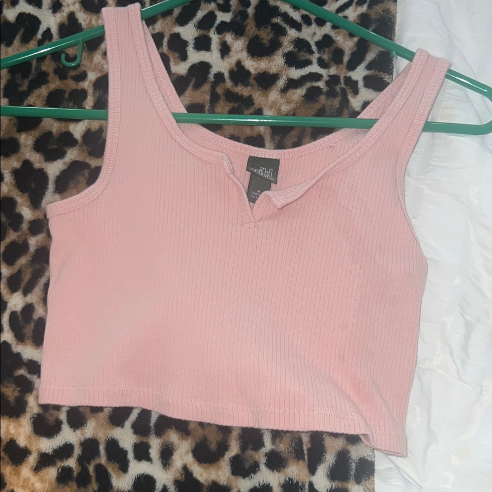Wild Fable Light Pink Ribbed Tank Top